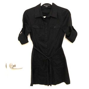 Black button down dress
